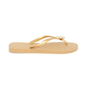 CHINELO DE DEDO DOURADO MONOGRAMA