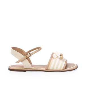 SAND&Aacute;LIA INFANTIL NUDE SEDA LISTRAS