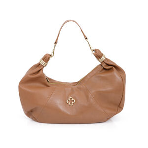 BOLSA HOBO DE COURO CARAMELO