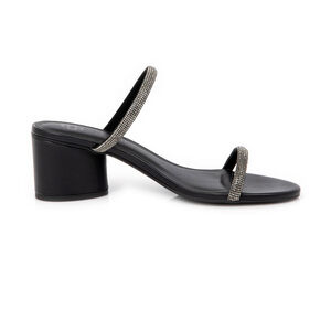 MULE SALTO BLOCO PRETA STRASS