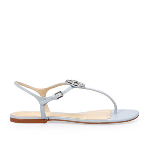 SANDÁLIA RASTEIRA AZUL TURMALINA DE COURO PEDRARIAS