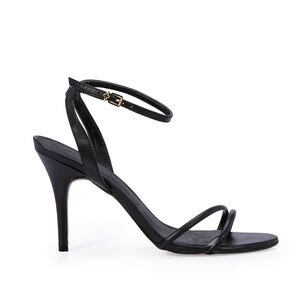 SAND&Aacute;LIA SALTO ALTO PRETA DE COURO