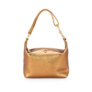 BOLSA CLUTCH BRONZE COURO