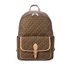 MOCHILA FEMININA BEGE MONOGRAMA MOCHILA FEMININA BEGE MONOGRAMA