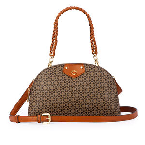 BOLSA M&Eacute;DIA CARAMELO MONOGRAMA AL&Ccedil;A TRAN&Ccedil;ADA