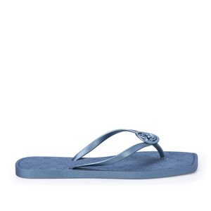 CHINELO BICO QUADRADO AZUL MONOGRAMA