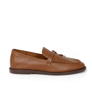LOAFER MOCASSIM COURO CARAMELO FLOATER MOGNO