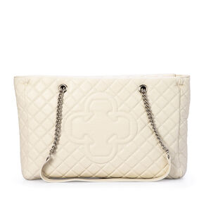 BOLSA BEGE VANILLA DE COURO MATELASSÊ CARINA