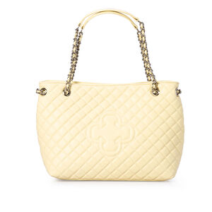 BOLSA M&Eacute;DIA BRANCA BRULLE  COURO MATELASS&Ecirc; CARINA