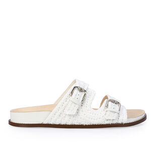 PAPETE BRANCO TRAMADO COM FIVELAS