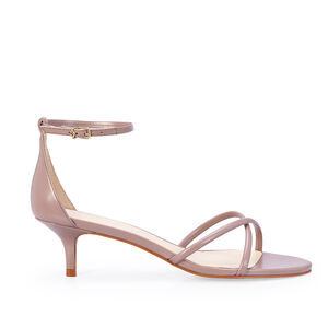 SAND&Aacute;LIA SALTO KITTEN ROSE COURO TIRAS CRUZADAS