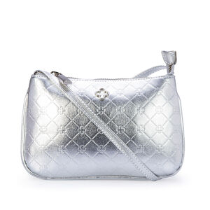 BOLSA TIRACOLO PRATEADA MONOGRAMA SHOULDER BAG PIETRA