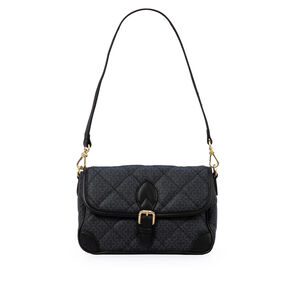 BOLSA AL&Ccedil;A GORGUR&Atilde;O PRETA MONOGRAMA VIRA BAGUETE