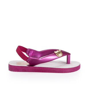 CHINELO BEB&Ecirc; ROSA F&Uacute;CSIA COM TIRA EL&Aacute;STICA INJETADO