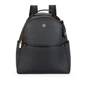 MOCHILA FEMININA PRETA MONOGRAMA