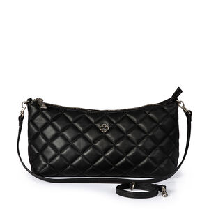 BOLSA TIRACOLO PRETA MATELASSÊ DE COURO SHOULDER BAG