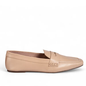 LOAFER MOCASSIM NUDE SEDA DE COURO