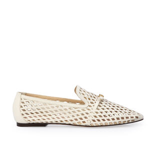 LOAFER MOCASSIM BRANCO DUNA DE COURO VAZADO