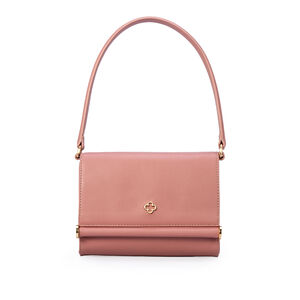 BOLSA PEQUENA ROSA MALVA DE COURO SHOULDER BAG