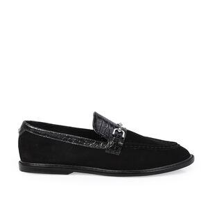 LOAFER MOCASSIM PRETO DE COURO BRID&Atilde;O