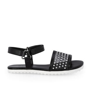 SAND&Aacute;LIA INFANTIL PRETA TELA