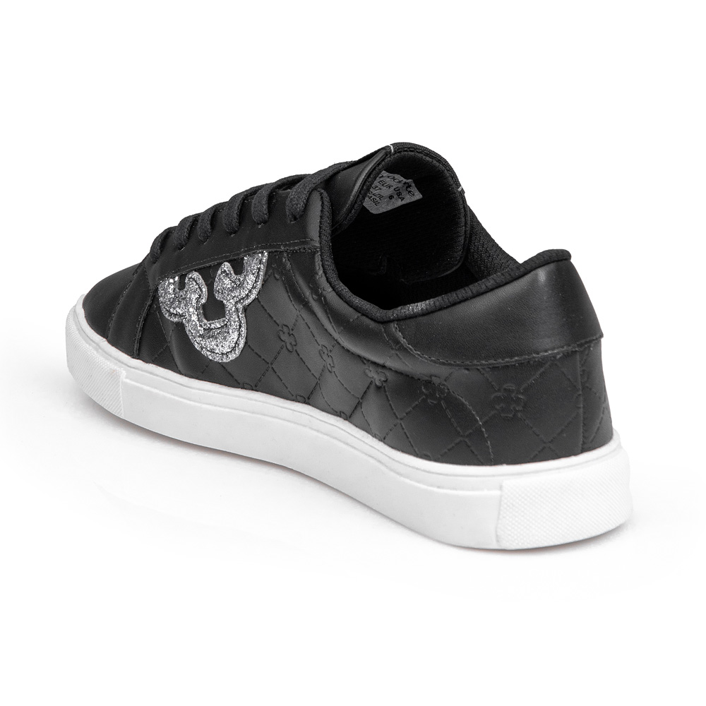 TÊNIS FEMININO PRETO AMARRAÇÃO GLITTER image number 2