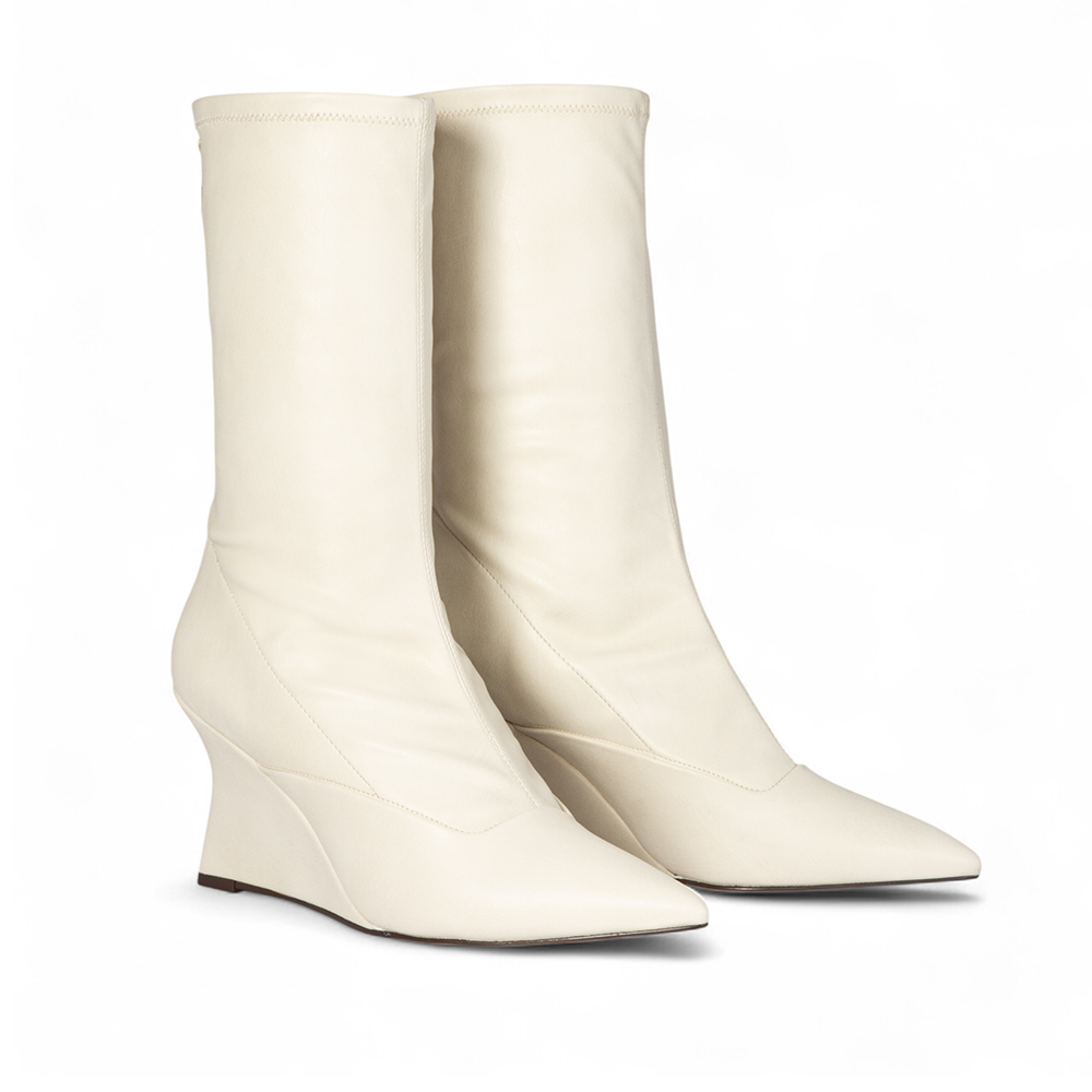 BOTA CANO LONGO STRETCH MARFIM SALTO ANABELA image number 1