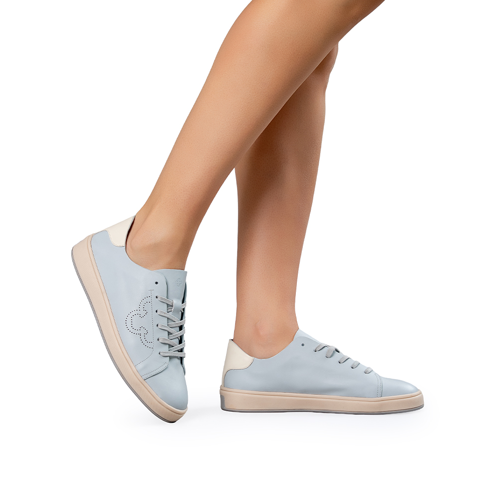 T&Ecirc;NIS CASUAL AZUL TURMALINA DE COURO AMARRA&Ccedil;&Atilde;O FEMININO image number 1