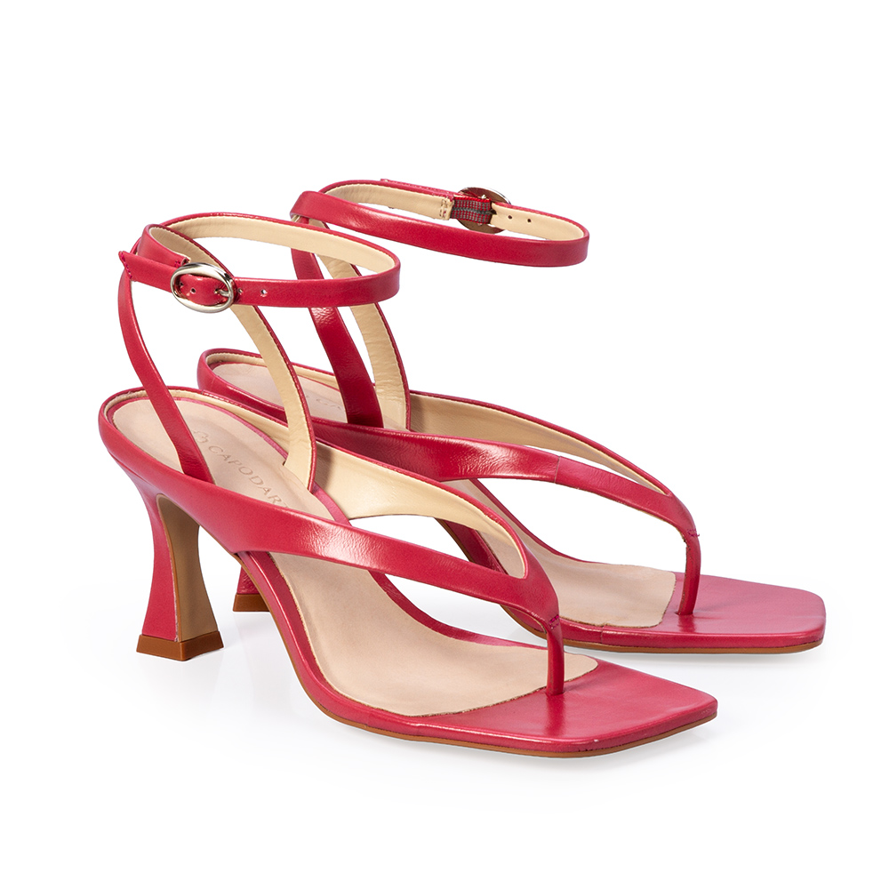 SAND&Aacute;LIA BICO QUADRADO ROSA MAGN&Oacute;LIA DE COURO image number 1