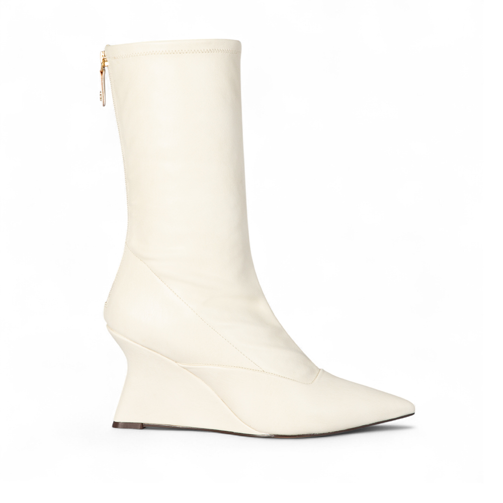 BOTA CANO LONGO STRETCH MARFIM SALTO ANABELA image number 0