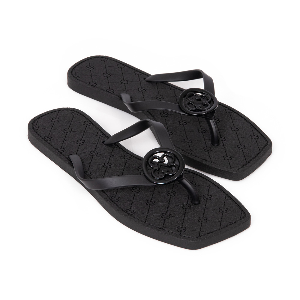 CHINELO DE DEDO MONOGRAMA PRETO BICO QUADRADO image number 1