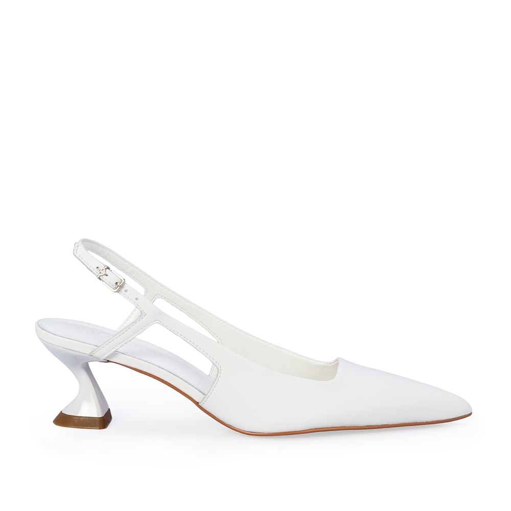 SCARPIN SALTO MÉDIO COURO BRANCO image number 0