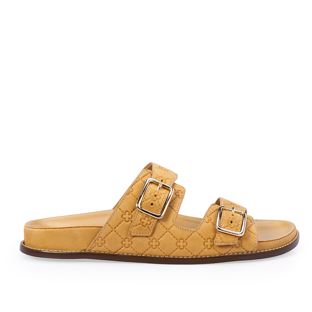 CHINELO PAPETE BEGE SAVANA DE COURO NOBUCK MONOGRAMA image number 0