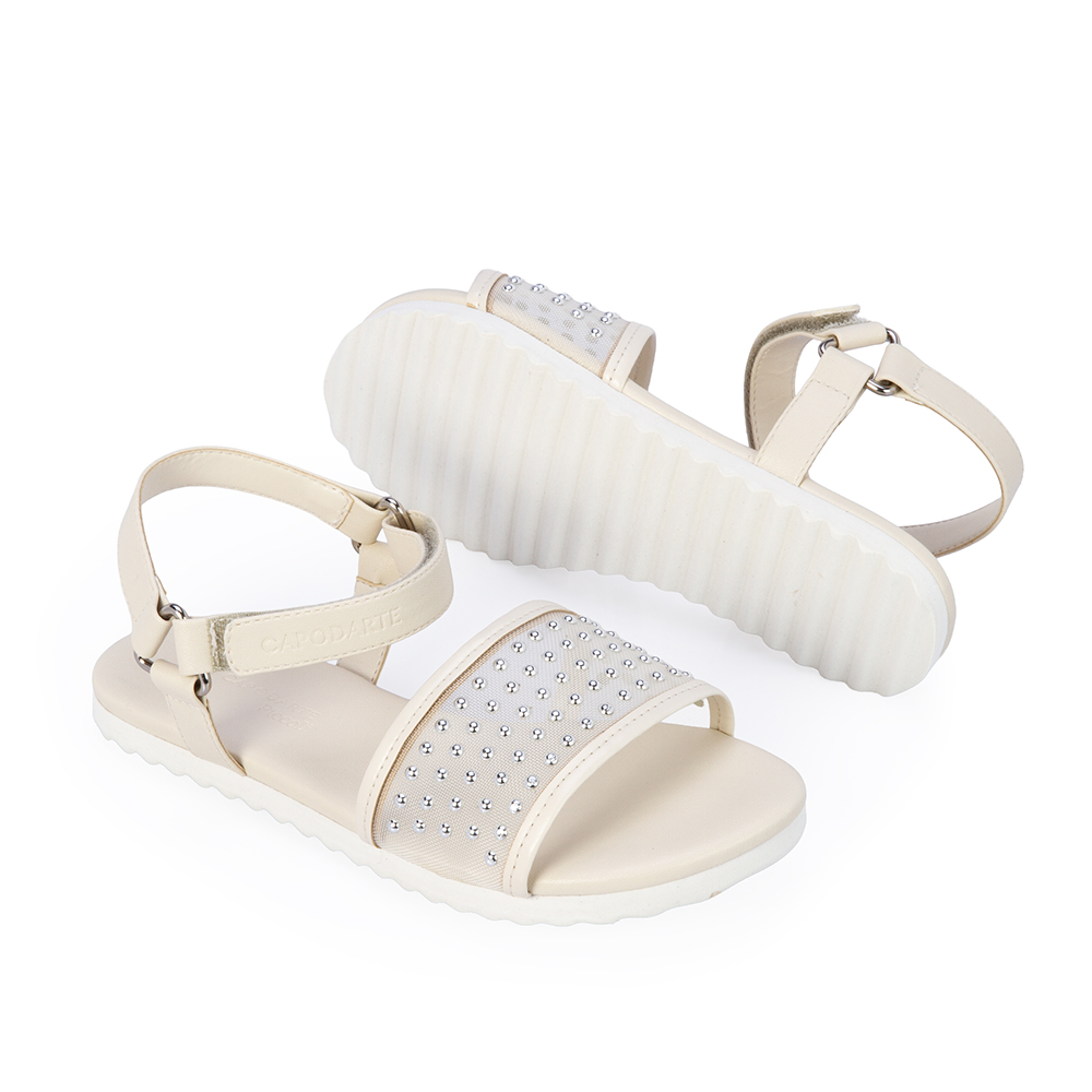 SAND&Aacute;LIA INFANTIL BRANCA TELA image number 3