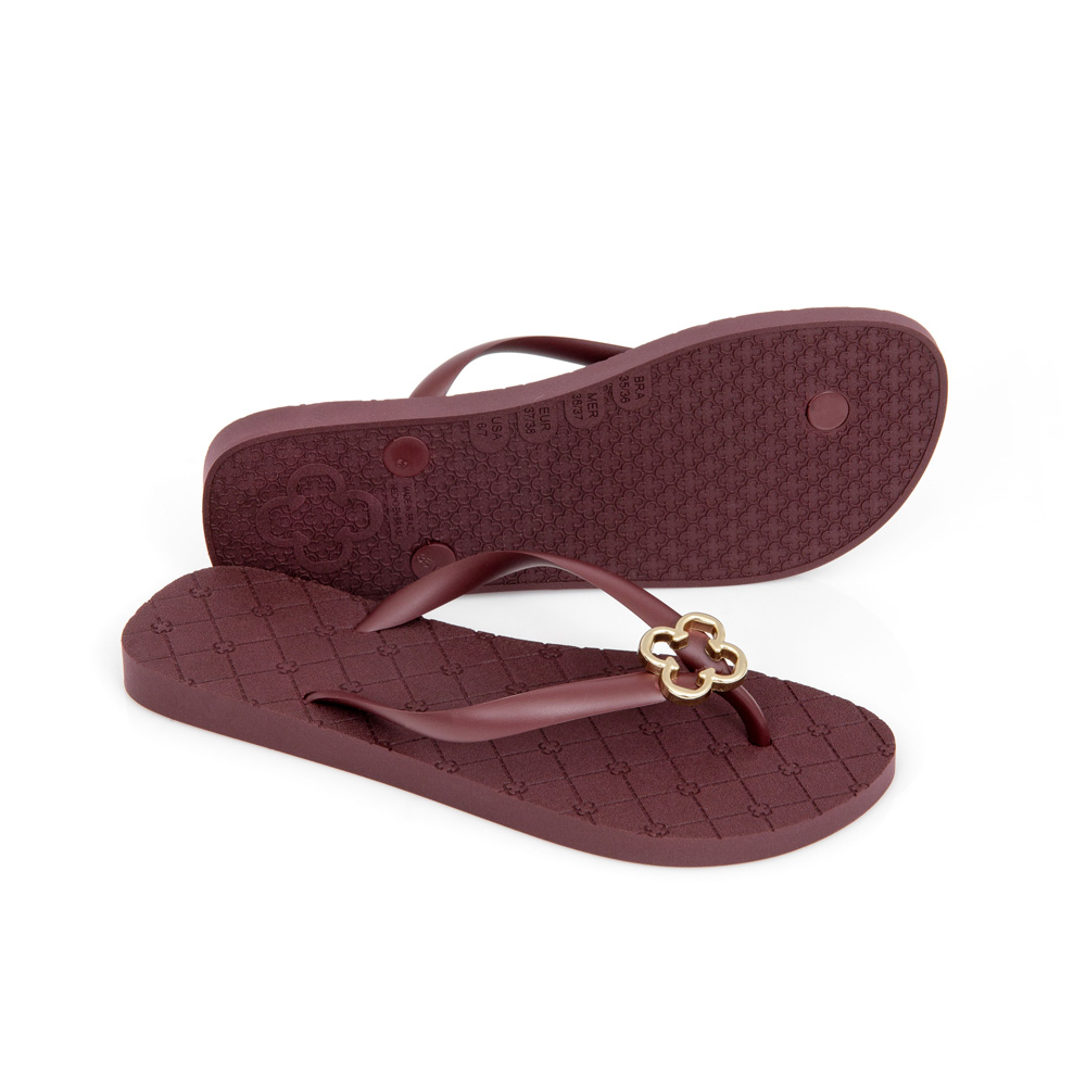 CHINELO DE DEDO BORDÔ MONOGRAMA image number 3