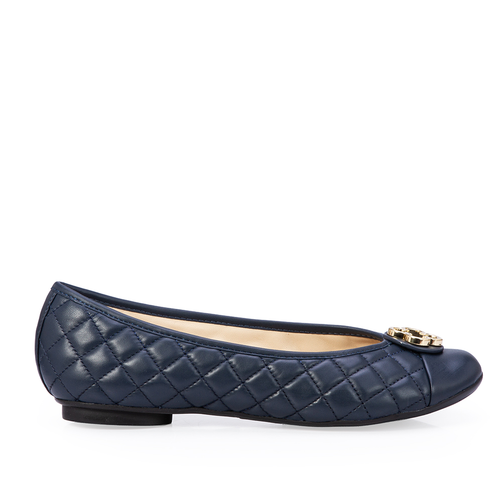 SAPATILHA CATHERINE VINTAGE DE COURO MARINHO AZZURRO MATELASS&Ecirc; image number 0