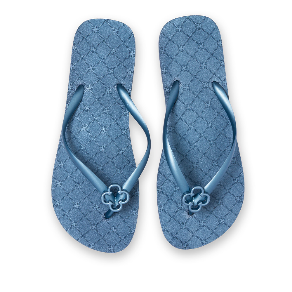 CHINELO DE DEDO AZUL PEROLADO MONOGRAMA image number 4