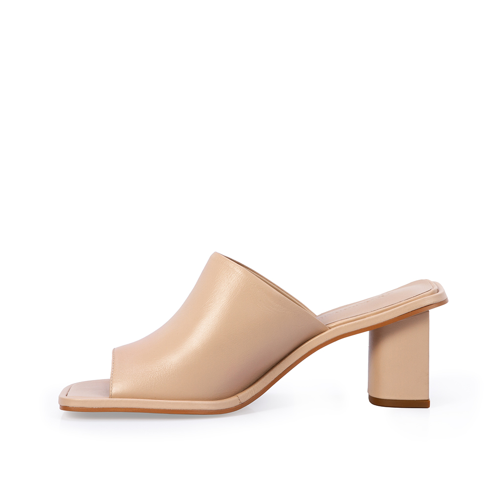 MULE NUDE SEDA DE COURO SALTO BAIXO image number 2