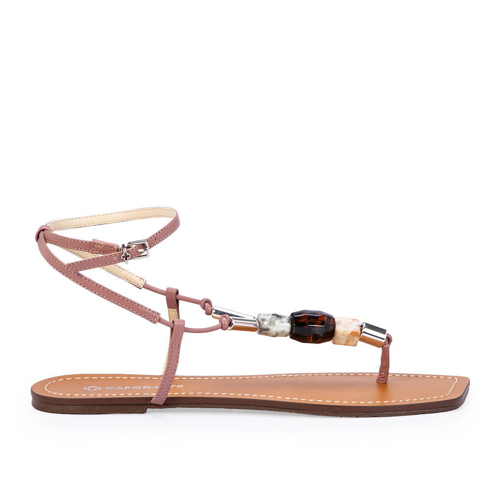 SAND&Aacute;LIA RASTEIRA ROSA MALVA DE COURO image number 0