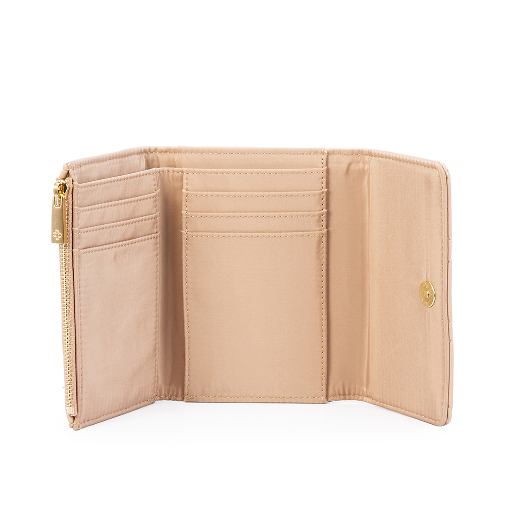 CARTEIRA PEQUENA NUDE SEDA MATELASS&Ecirc; image number 3