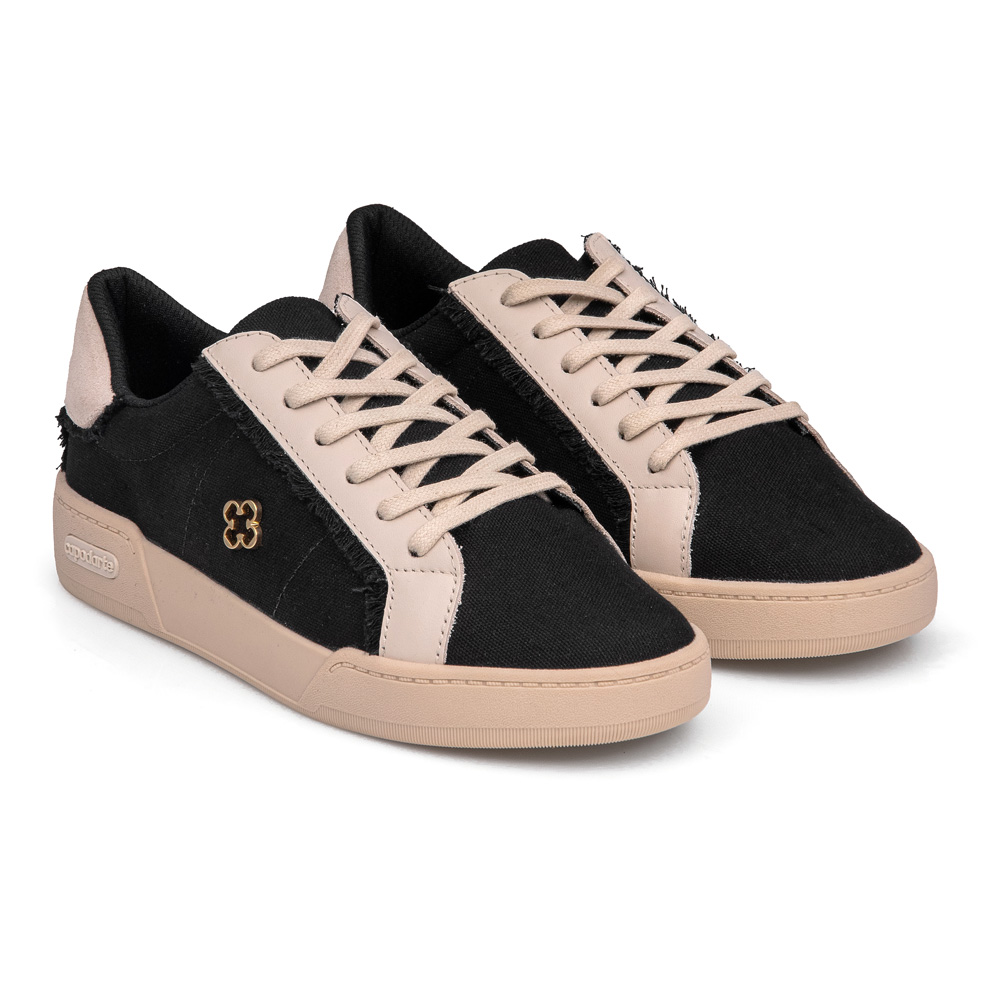 TÊNIS FEMININO PRETO AMARRAÇÃO image number 1