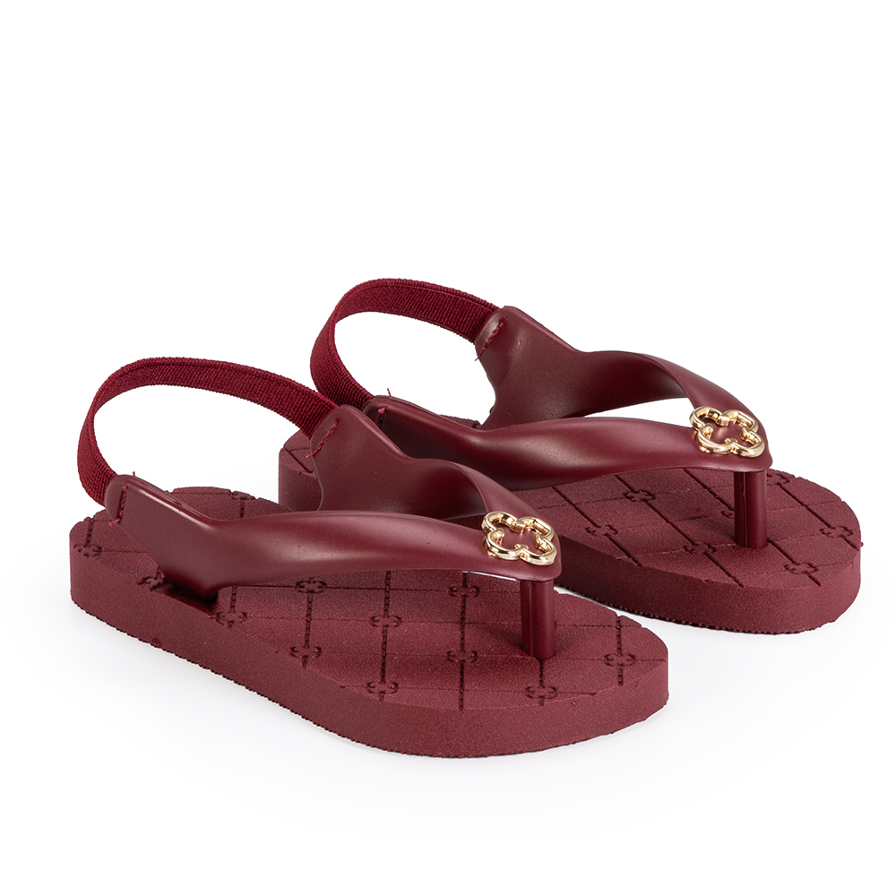 CHINELO BEB&Ecirc; VERMELHO COM TIRA EL&Aacute;STICA INJETADO image number 1