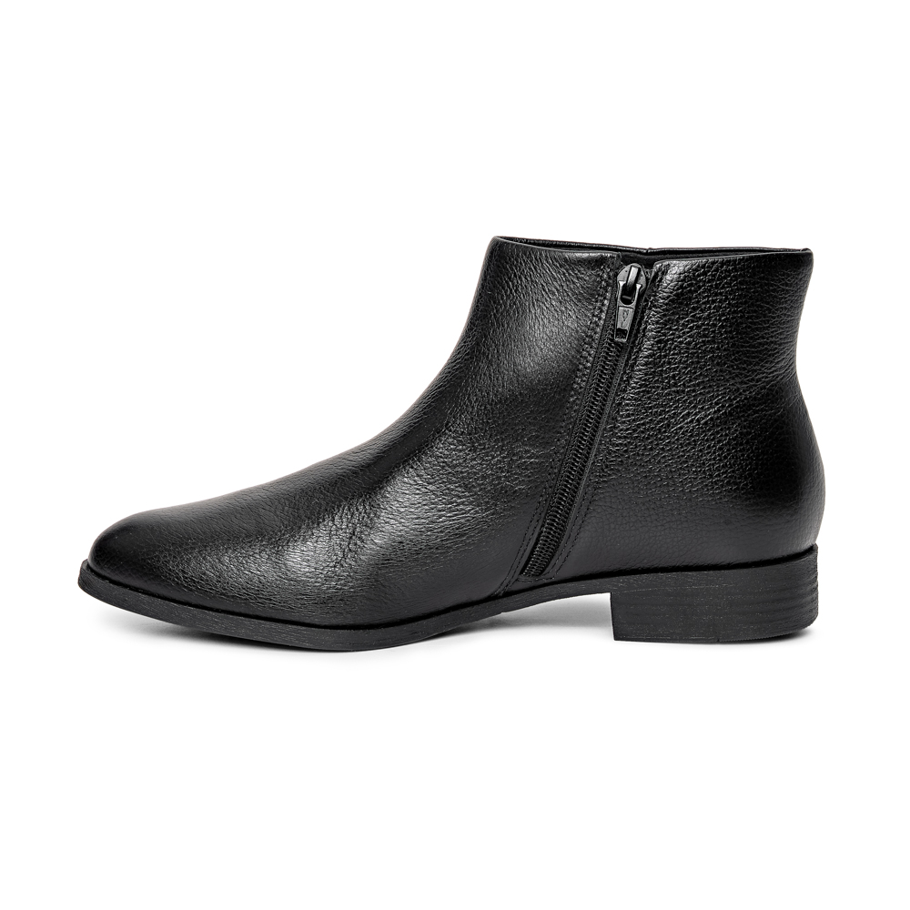 BOTA PRETA CANO CURTO DE COURO image number 2