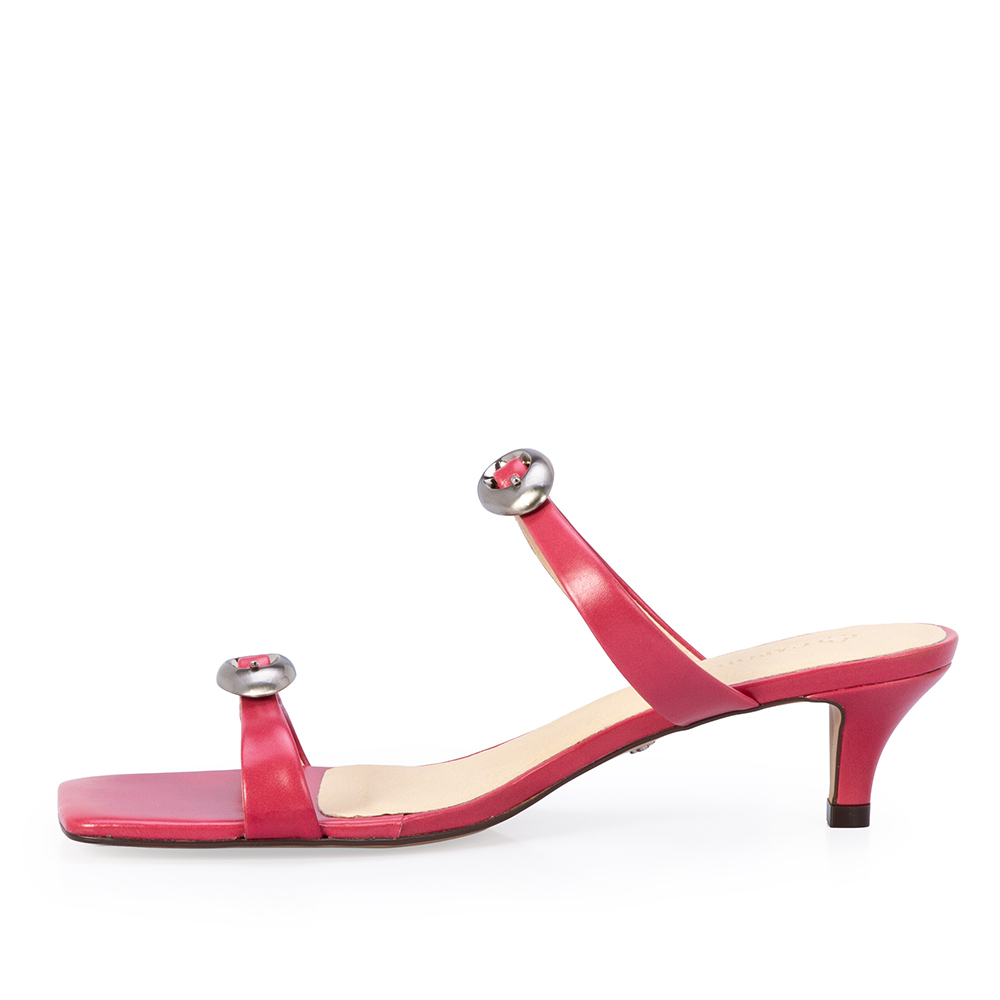 MULE ROSA MAGN&Oacute;LIA DE COURO COM FIVELAS image number 2