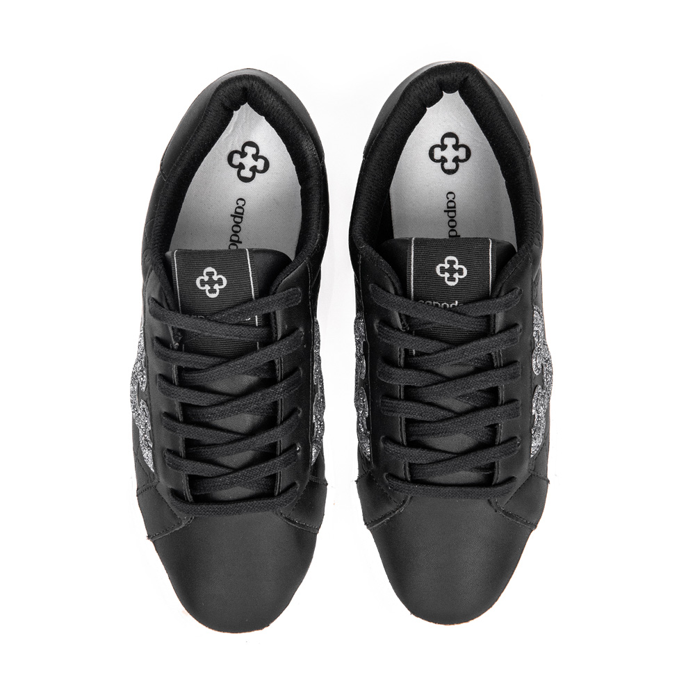 TÊNIS FEMININO PRETO AMARRAÇÃO GLITTER image number 4