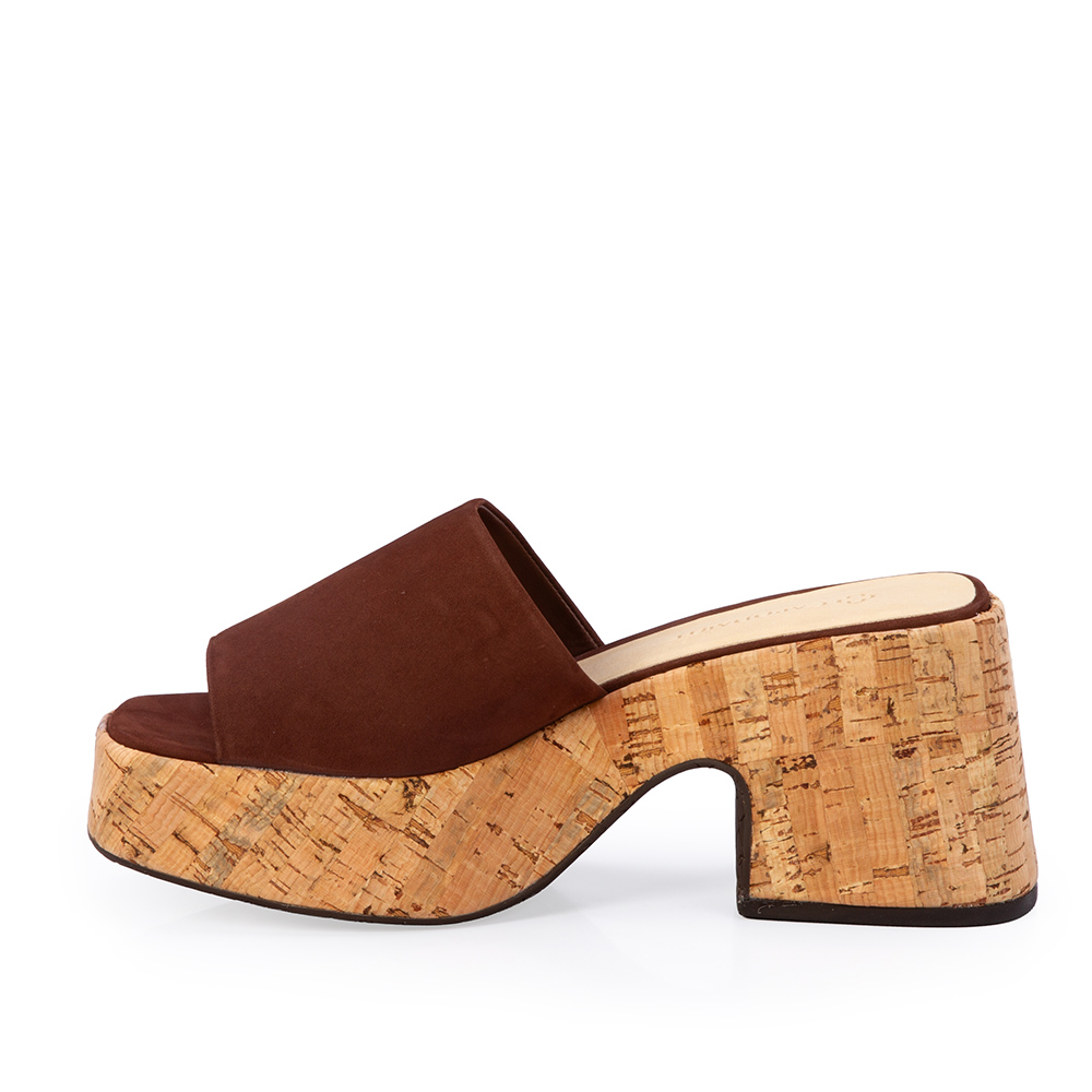 MULE MEIA PATA COURO NOBUCK MARROM &Eacute;BANO CORTI&Ccedil;A image number 2