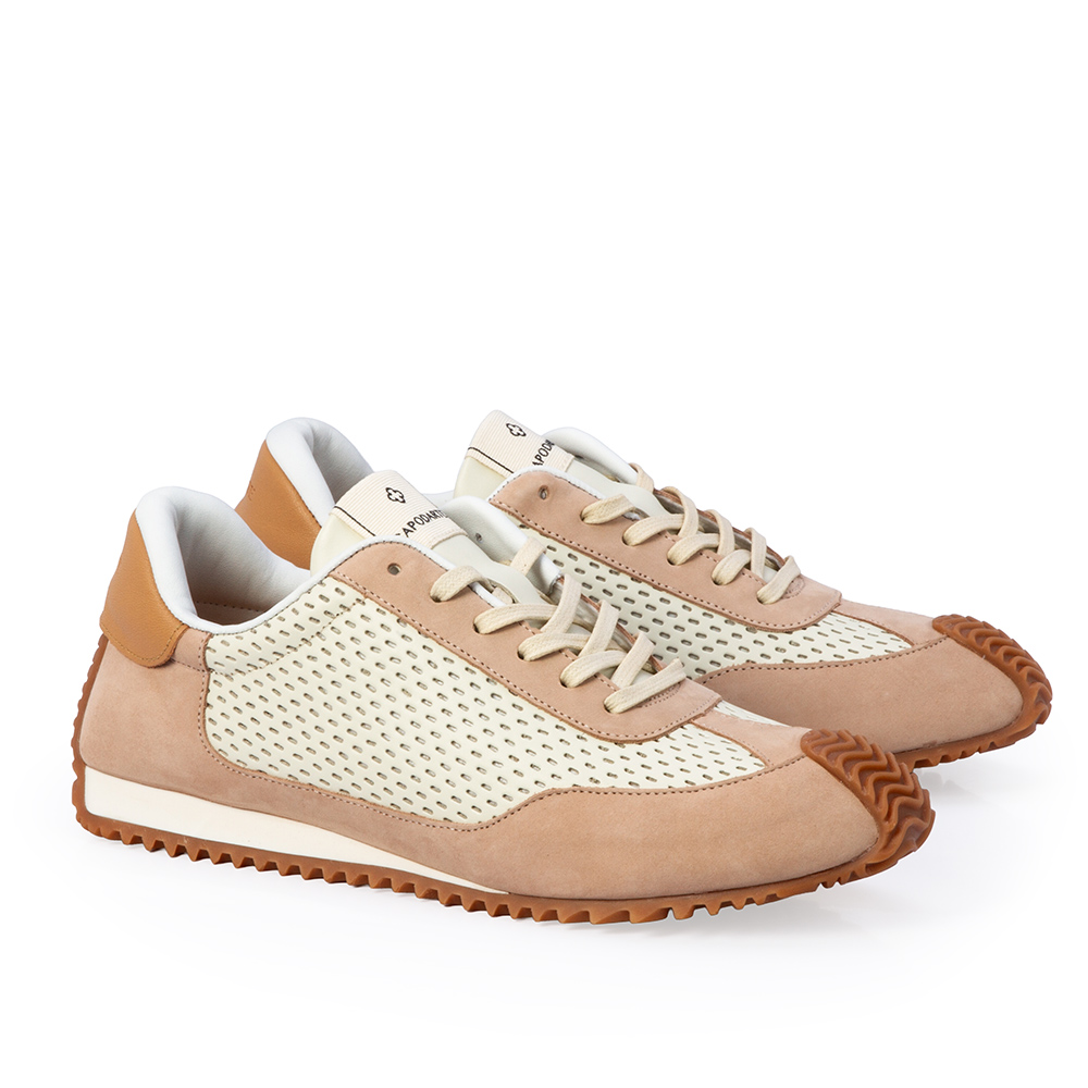 T&Ecirc;NIS FEMININO DE COURO CARAMELO AMARRA&Ccedil;&Atilde;O image number 1