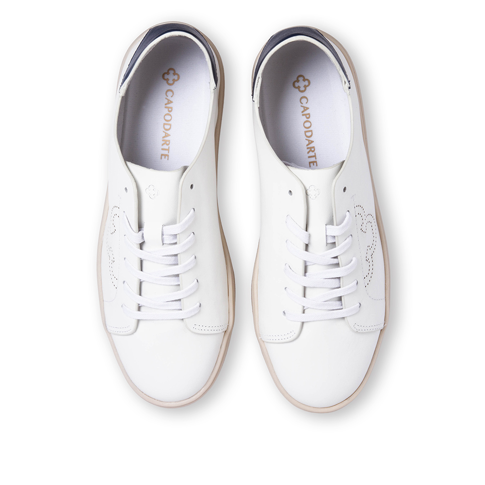 T&Ecirc;NIS CASUAL FEMININO BRANCO DE COURO AMARRA&Ccedil;&Atilde;O image number 4