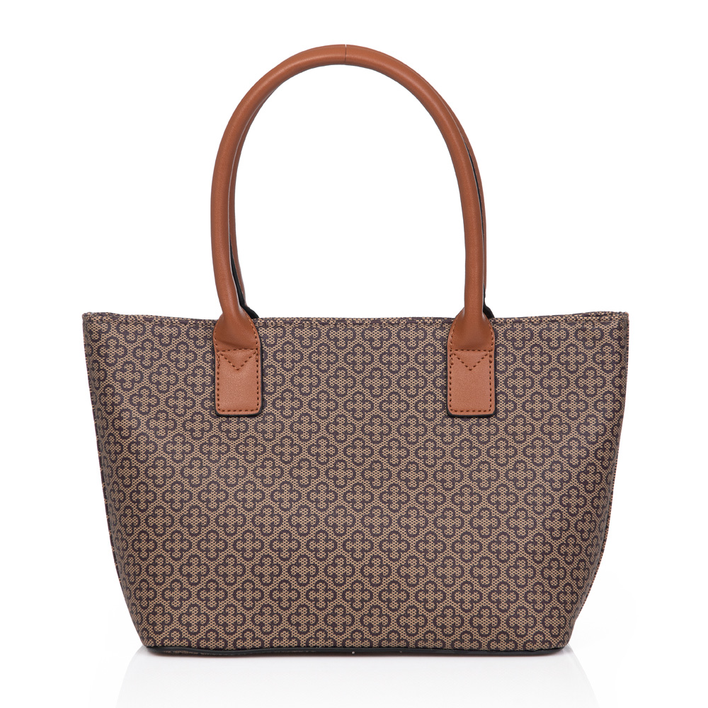 BOLSA MÉDIA DONATA CARAMELO CAMEL MONOGRAMA image number 3