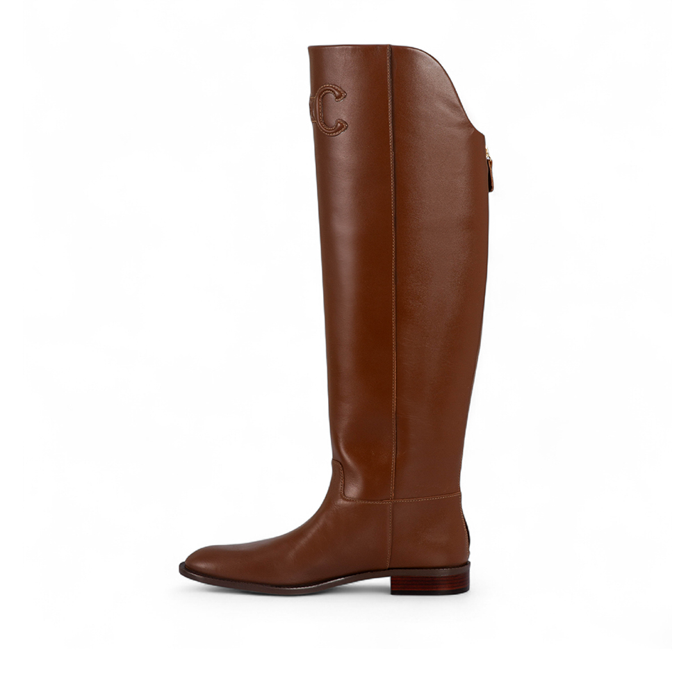 BOTA CANO LONGO CARAMELO MOGNO DE COURO image number 2